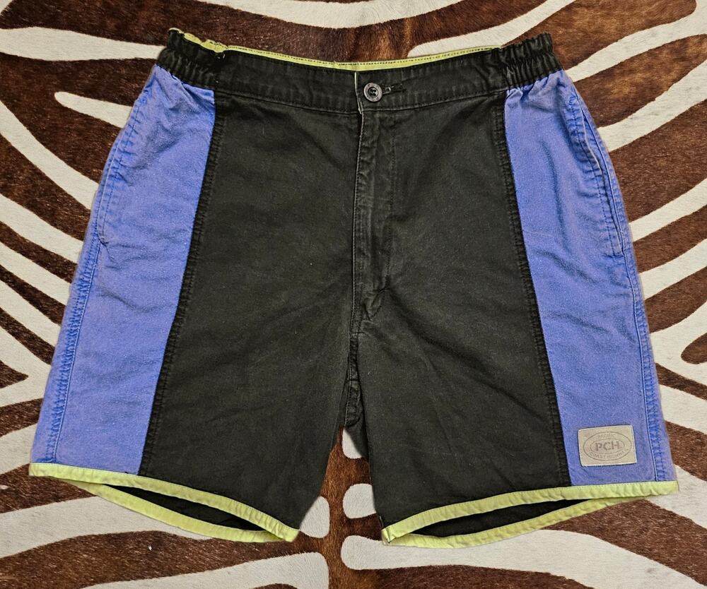 Vintage Pacific Coast Highway PCH Colorblock Shorts Size 30 Surf